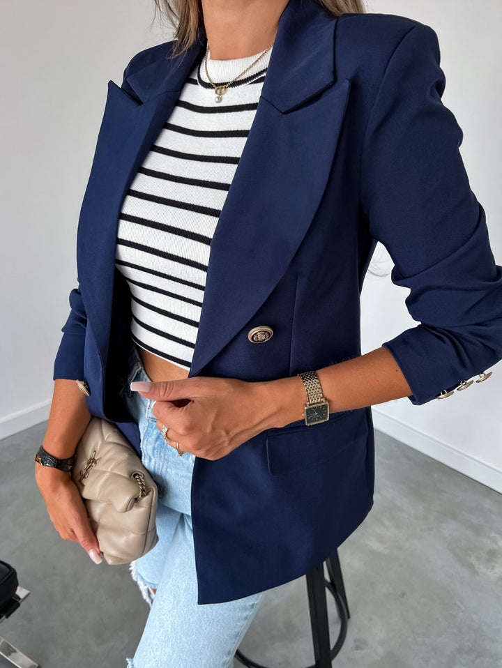 Ladies Elegant Double-Breasted Blazer Lune London