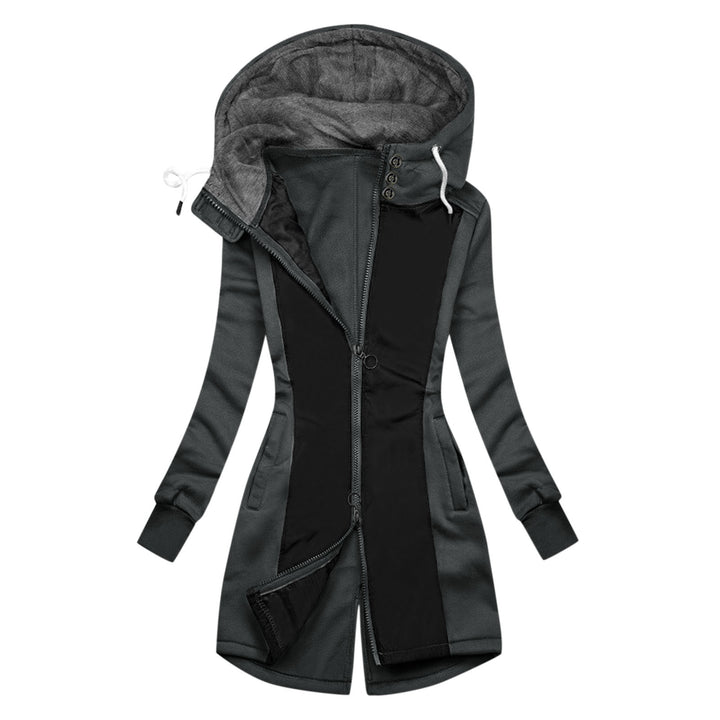 Long coat for women with cozy lining and practical hood Chic and Still