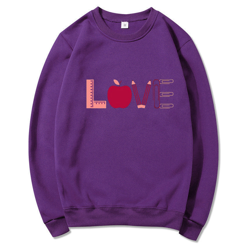 Sweat-shirt pour femmes avec motif créatif d'amour Chic & Stil