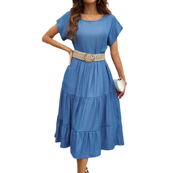 Casual midi dress for women with a flowing and voluminous skirt Chic & Stil
