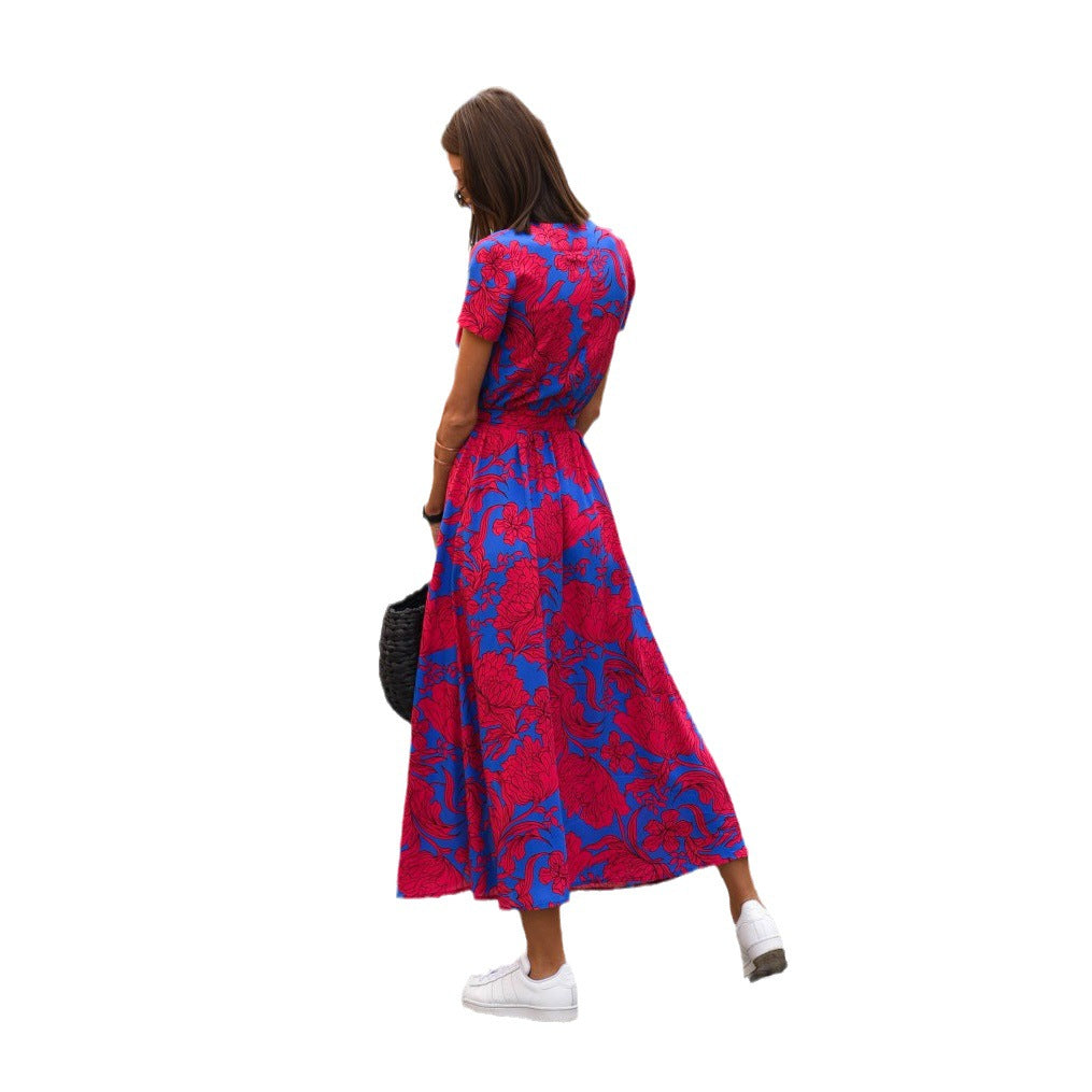 Lune London Bohemian Floral Wrapped Maxi Dress for Women