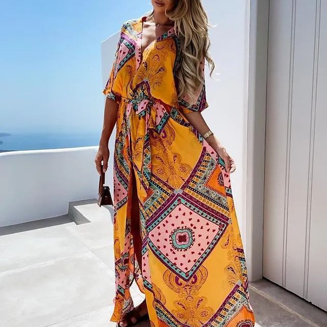 Maxi dress for women with colorful pattern Lune London
