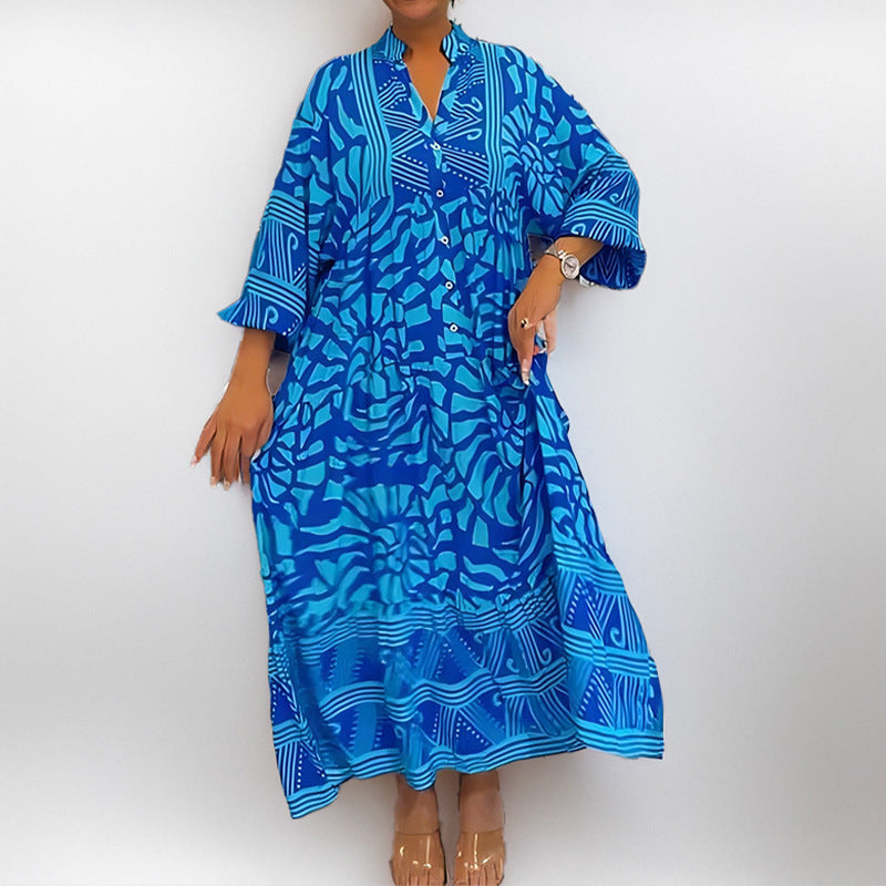 Robe Kaftan pour Femme avec Motif Tendance Chic & Stil