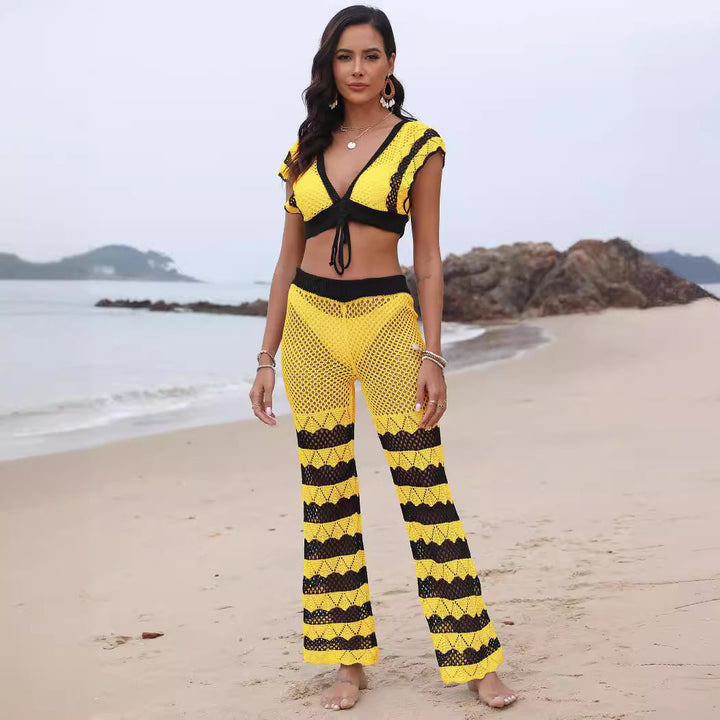 Ladies Crochet Beach Pants Lune London