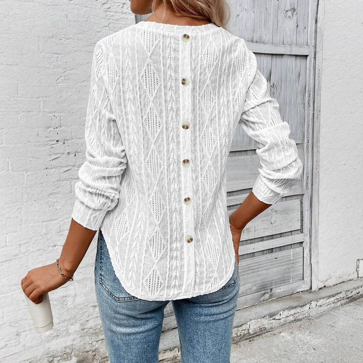 Knit sweater for women with a sheer pattern and a casual fit Lune London