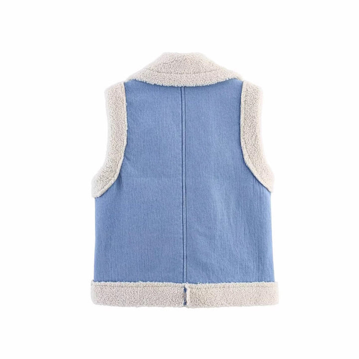 Women's denim jacket with vintage style and fleece lining Lune London