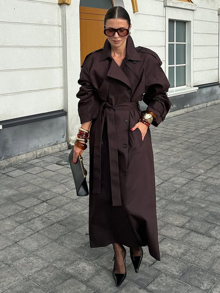 Trendy trench coat for women with belt and voluminous sleeves Lune London