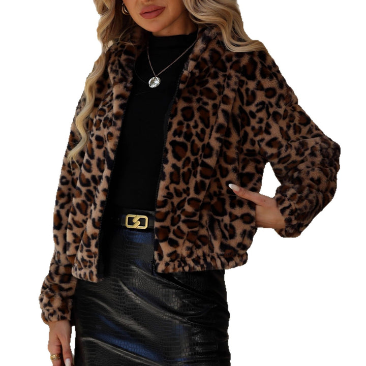 Ladies chic faux fur jacket