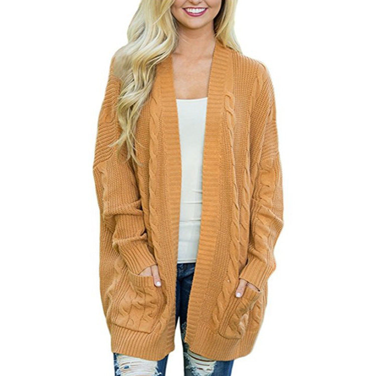 Ladies Chunky Knit Cardigan with deep pockets and elegant structure Lune London