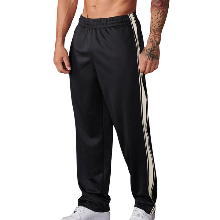 Pantalon de sport respirant pour homme avec poches latérales et bandes décoratives Lune London