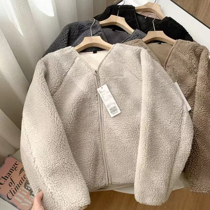 Veste confortable pour femmes avec fermeture éclair sur toute la longueur et doublure en polaire douce Chic & Stil