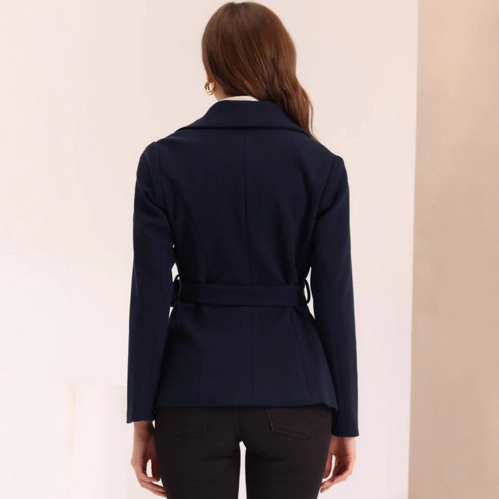 Lune London asymmetric collar fashion transition jacket for women