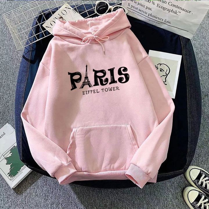 Women's Hoodie with Creative Paris Design Chic & Style