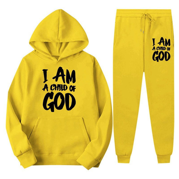 Women's hoodie sweatshirt with urban lettering and comfortable pants Chic & Stil
