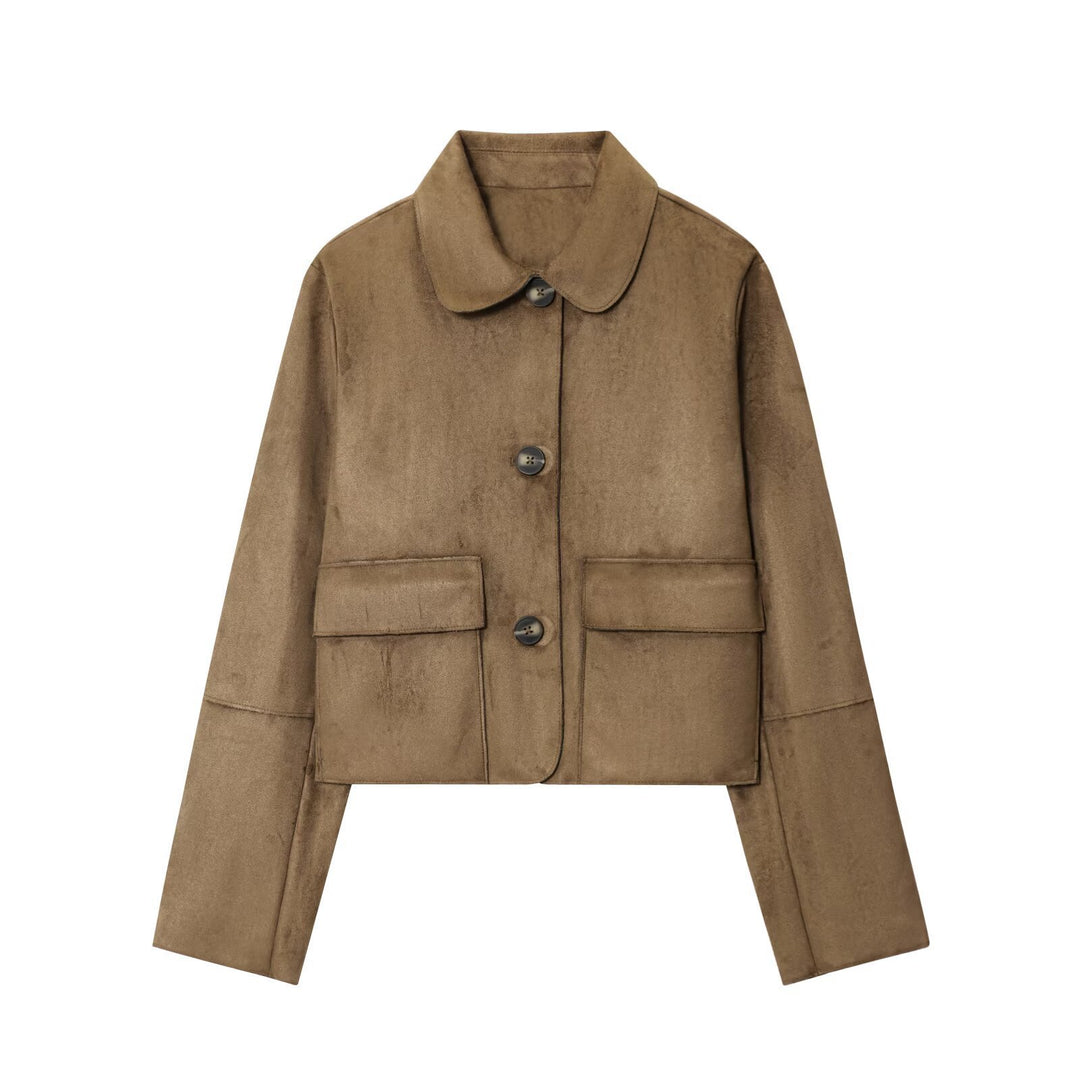 Ladies stylish short jacket in faux leather Lune London