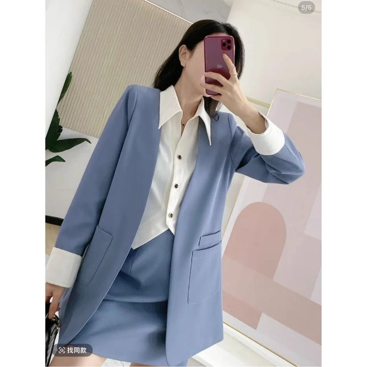 Ensemble blazer élégant pour femmes avec col chic et poches pratiques Chic & Stil