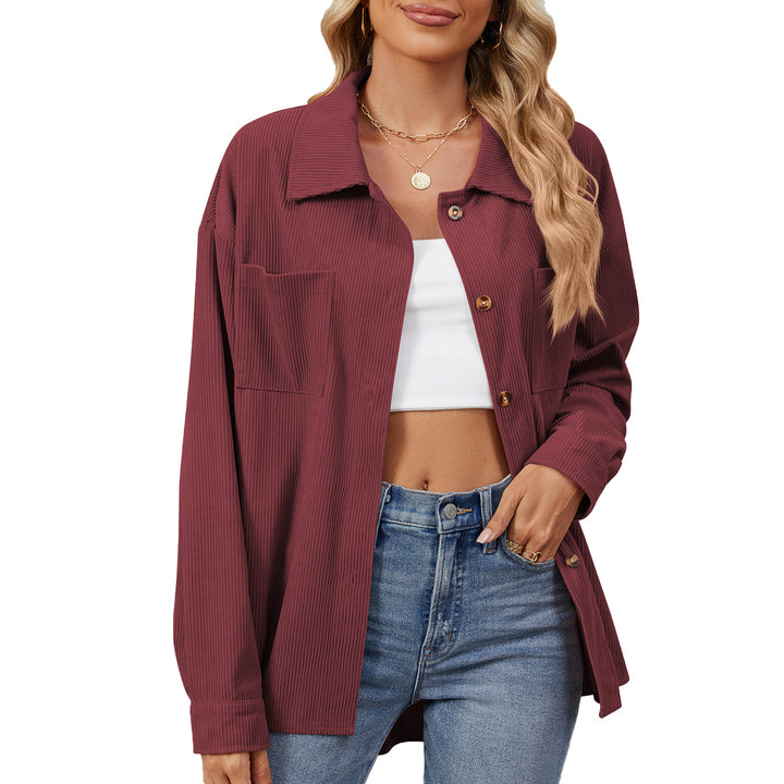 Corduroy jacket for women with a comfortable fit and practical chest pockets Lune London