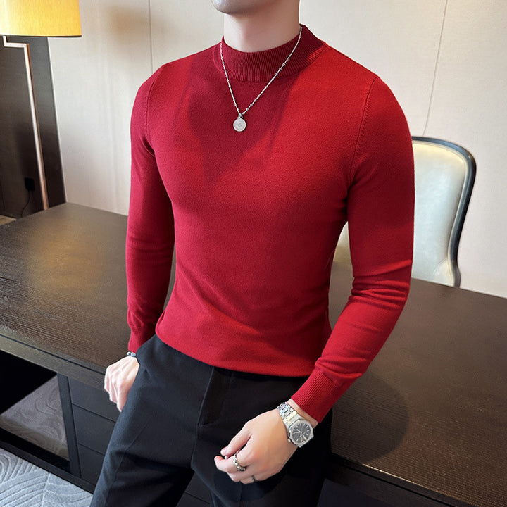 Trendy men's sweater with high collar and elegant cut Lune London