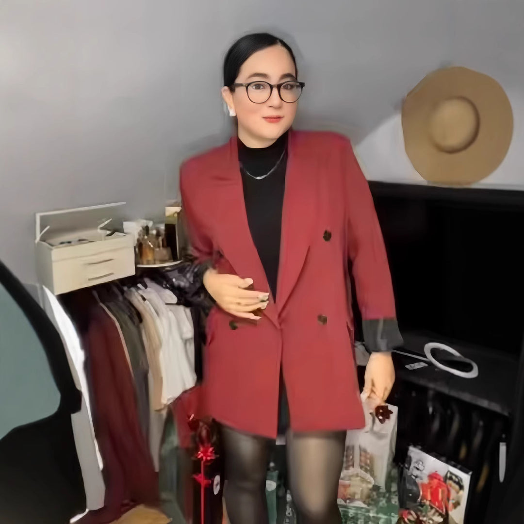 Women Elegant Double Breasted Blazer Lune London