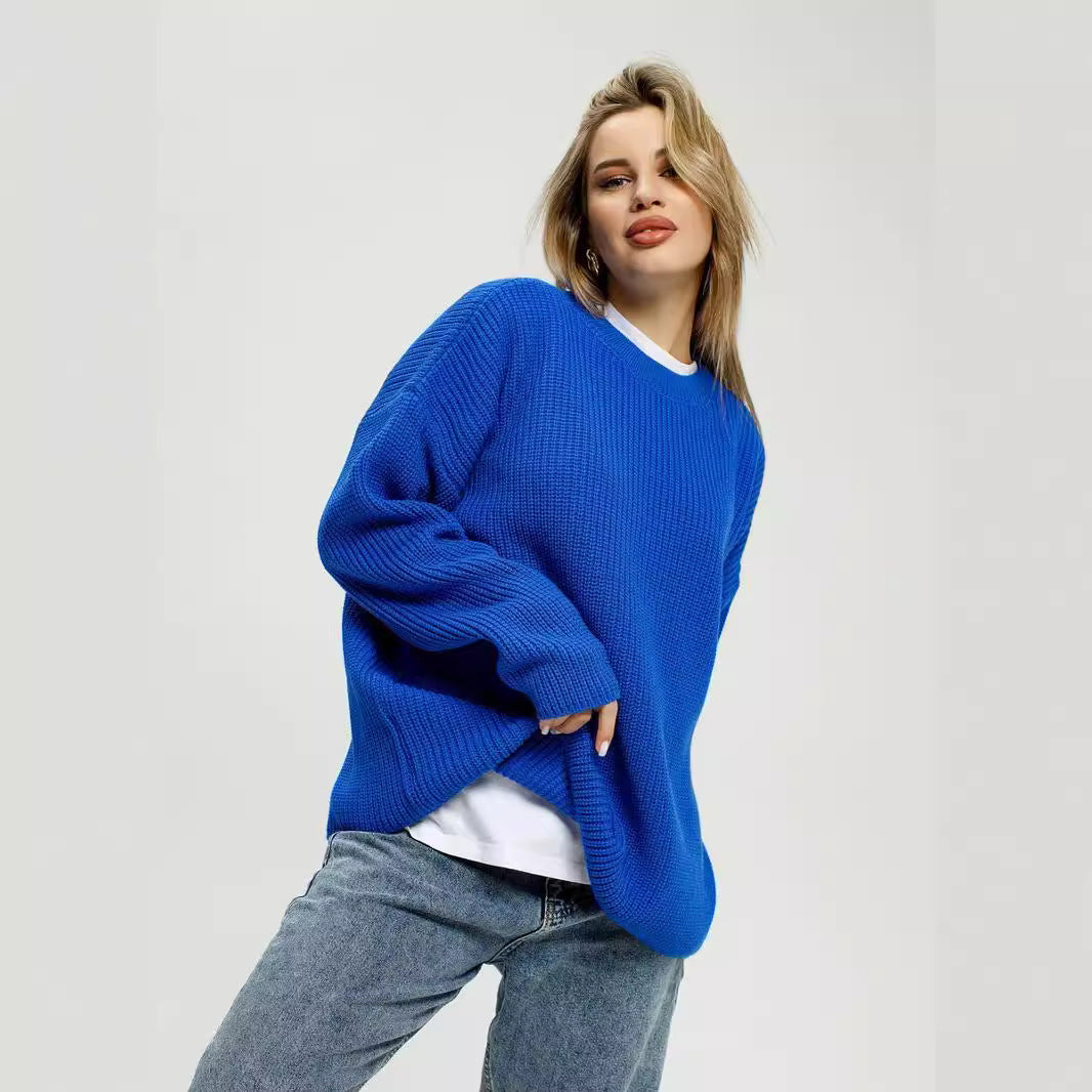 Casual oversized sweater for women with textured knit pattern Lune London