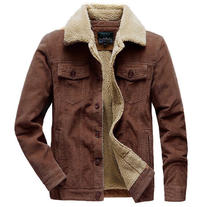 Corduroy jacket for men with stylish Sherpa lining Lune London