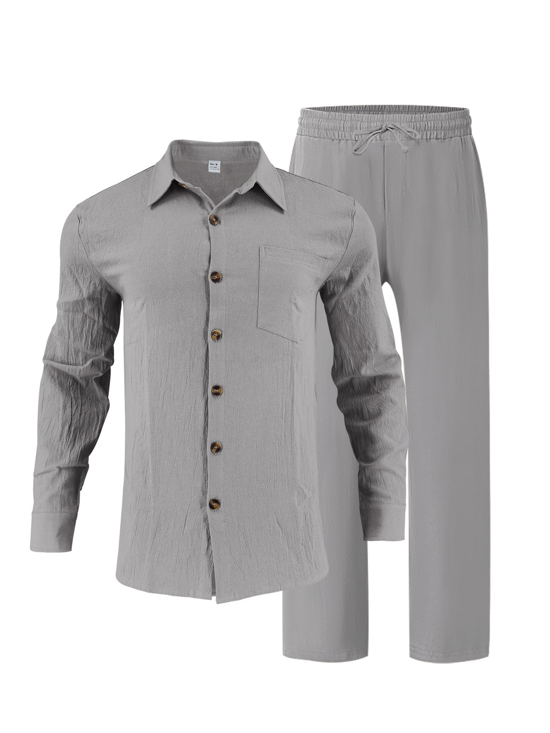 Men's elegant shirt and casual trousers set chic and style