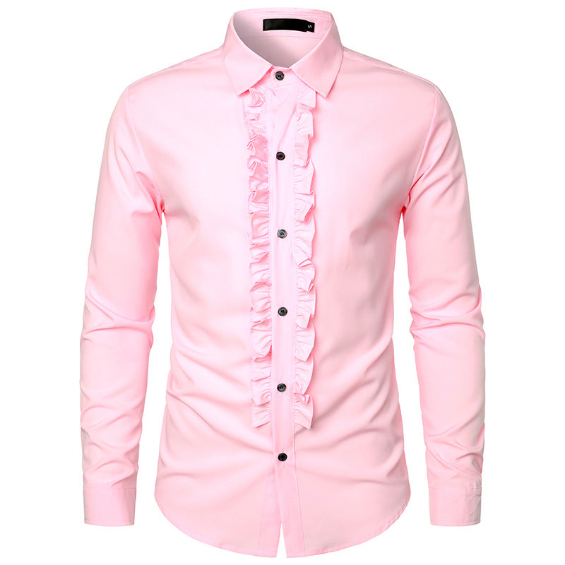 Men's Elegant Shirt with Ruffle Details Lune London