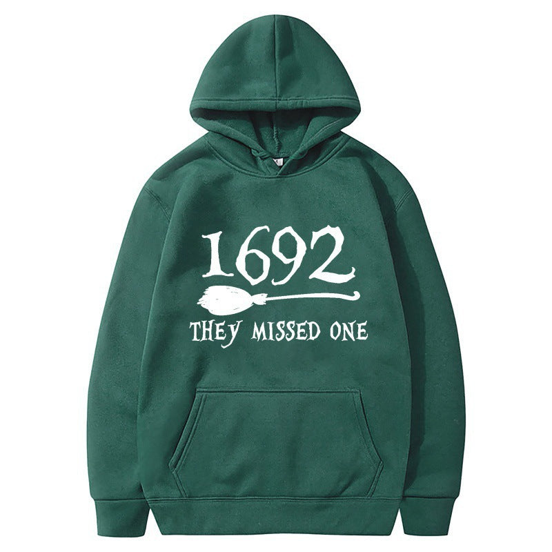 Women’s hooded sweatshirt with creative Halloween motif and loose fit Lune London