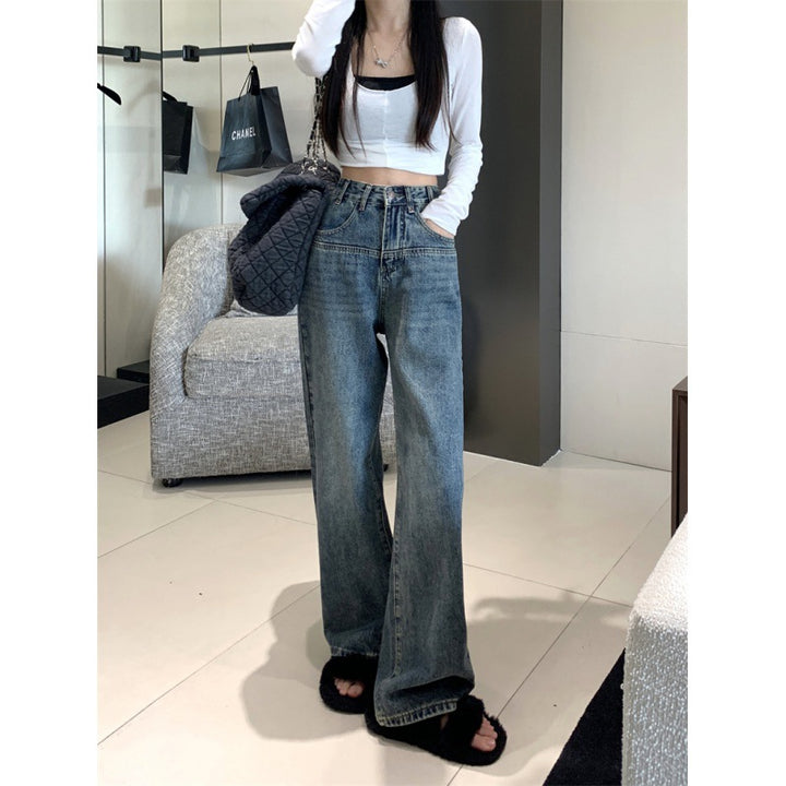 Jeans vintage à coupe large pour femmes Chic & Stil