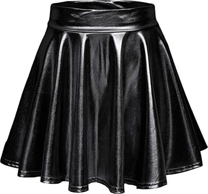 High-waisted elegant synthetic leather skirt for women Lune London