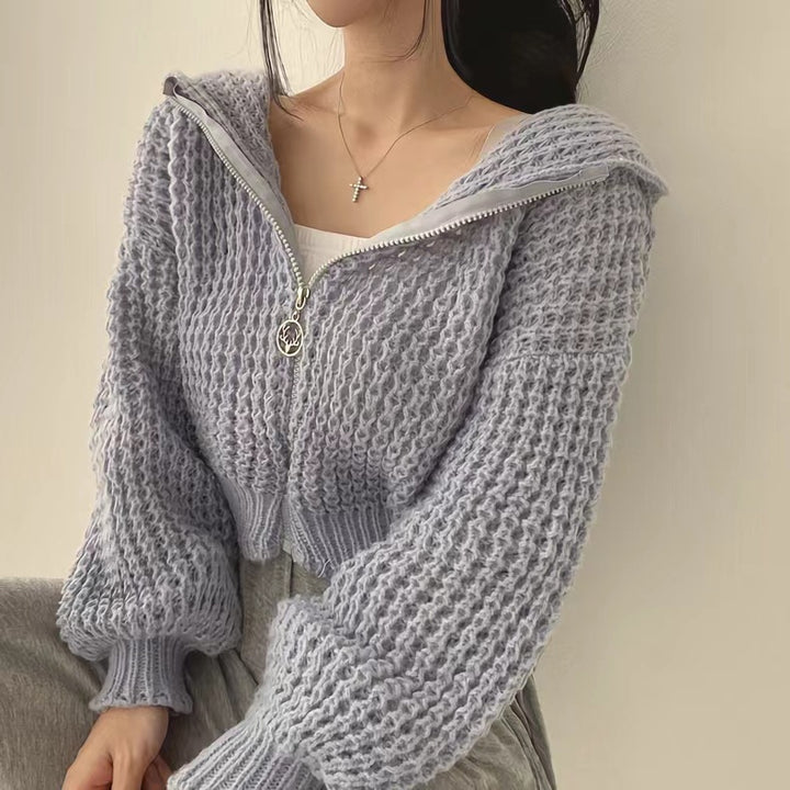 Cardigan féminin tendance avec fermeture éclair et coupe ample Chic & Stil