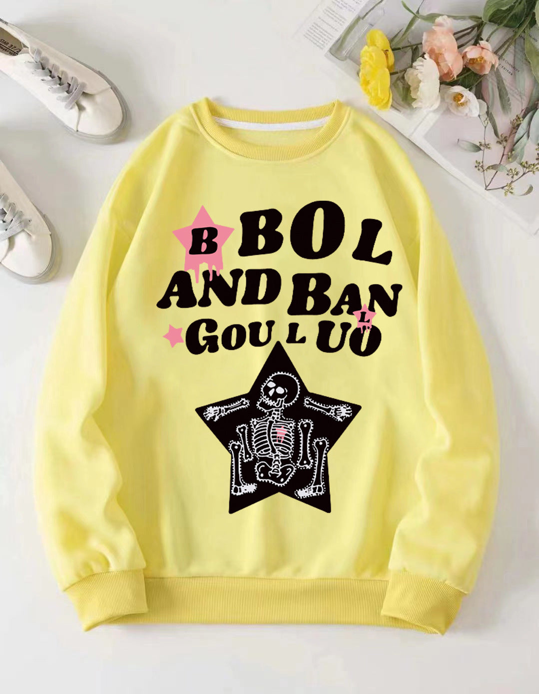 Women's casual sweatshirt with creative skeleton design Chic & Stil