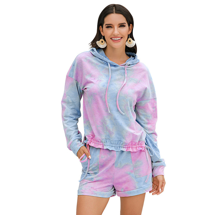 Casual set for women with hoodie and shorts Lune London