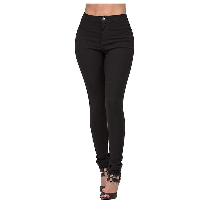 Women's High-Cut Skinny Jeans with Elastic Stretch Lune London