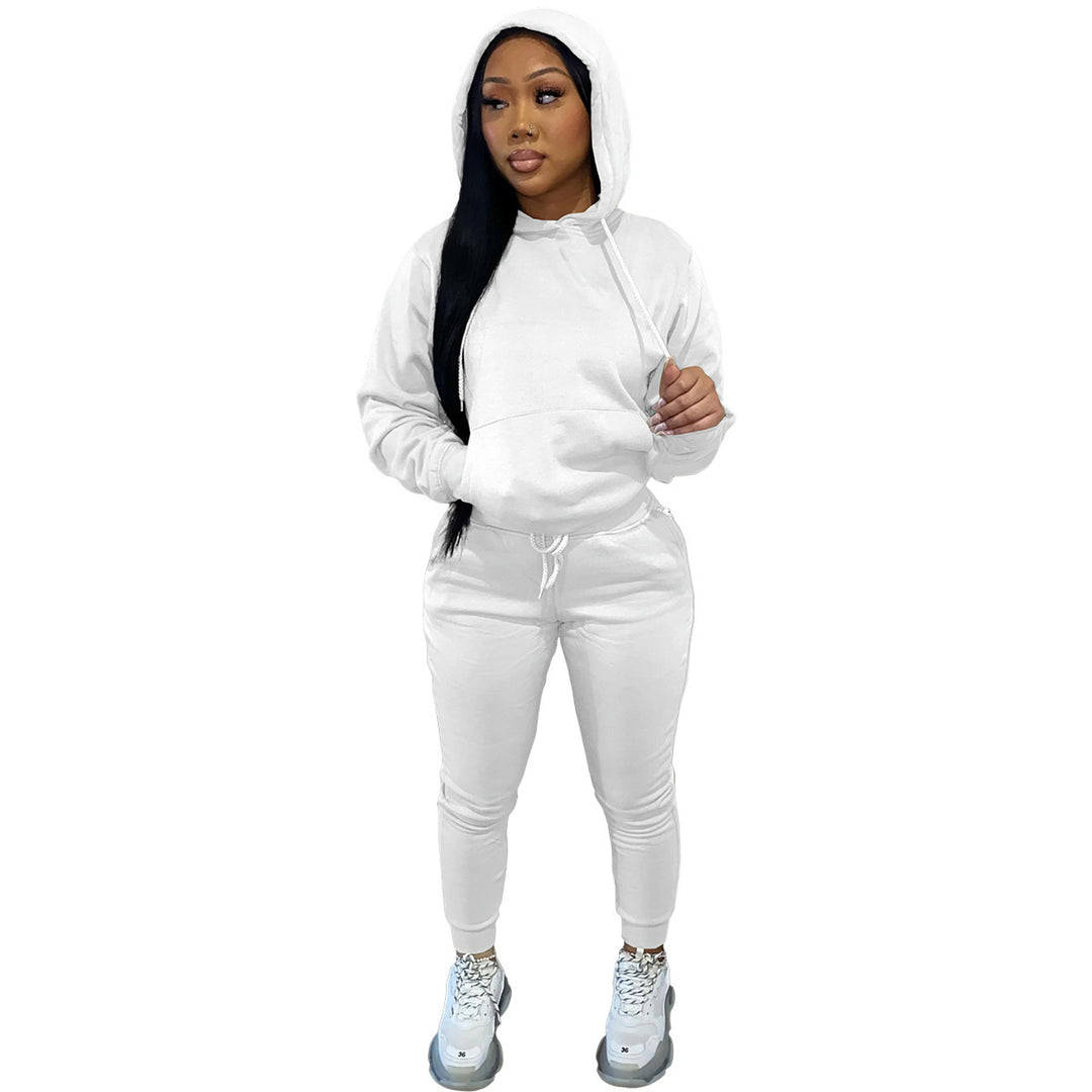 Ladies Sporty Jogging Set with Hood and Elastic Waist Lune London