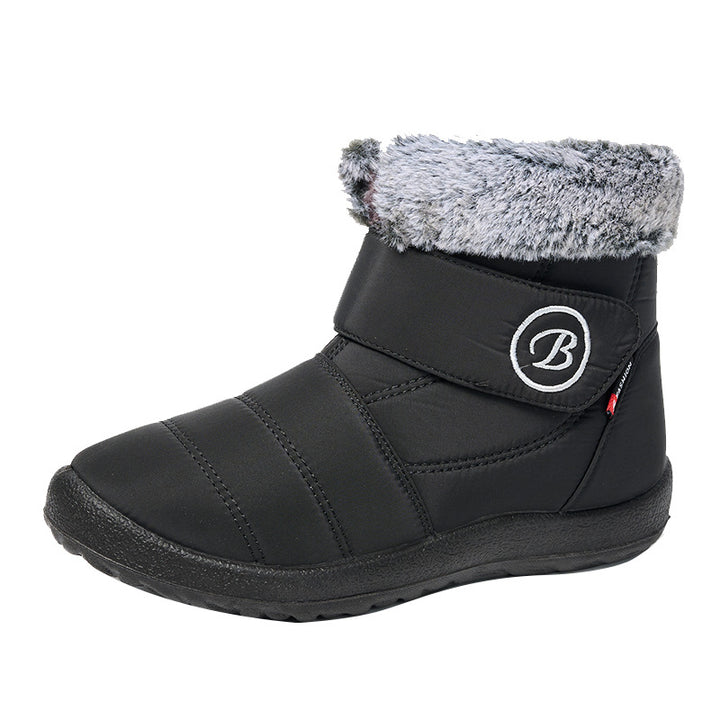 Bottes d'hiver isolées pour femmes avec fermeture velcro pratique et doublure en polaire chaude Lune London