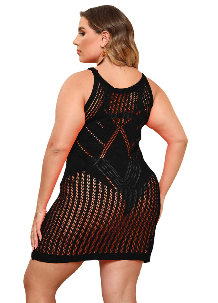 Ladies open knit beach dress elegant Lune London
