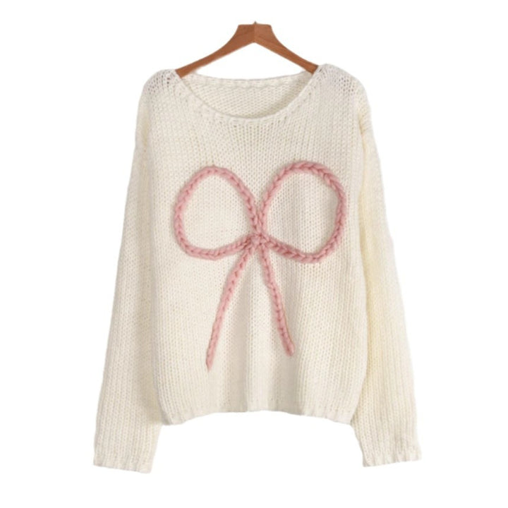 Pull en tricot pour femmes avec motif de nœud tressé Chic & Stil
