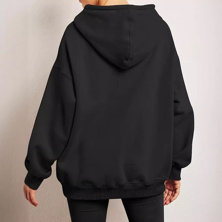 Women oversized casual hoodie with deep collar Lune London