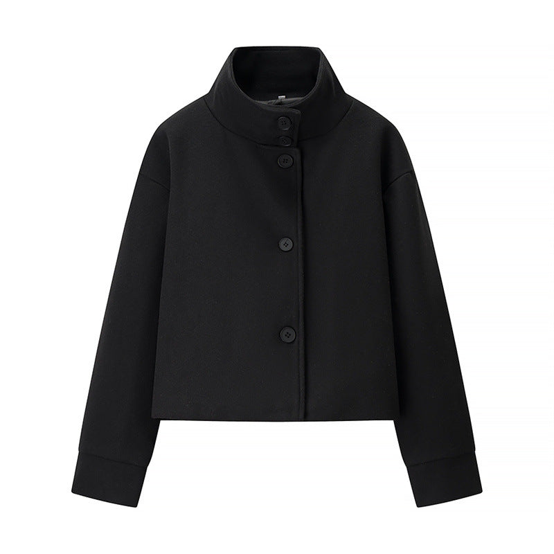 Elegant and trendy jacket for women with standing collar and cropped cut Lune London