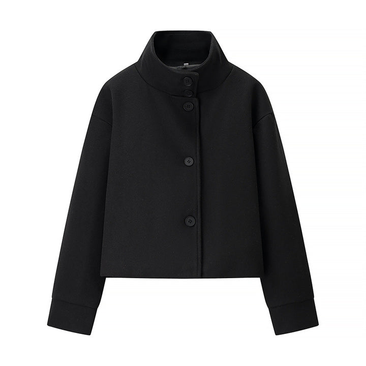 Elegant and trendy jacket for women with standing collar and cropped cut Lune London