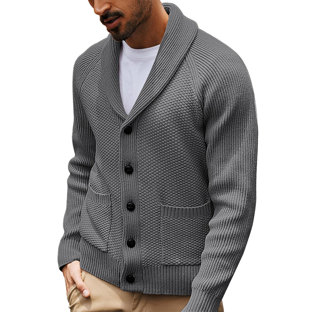 Lune London | Men's cardigan with shawl collar and pockets