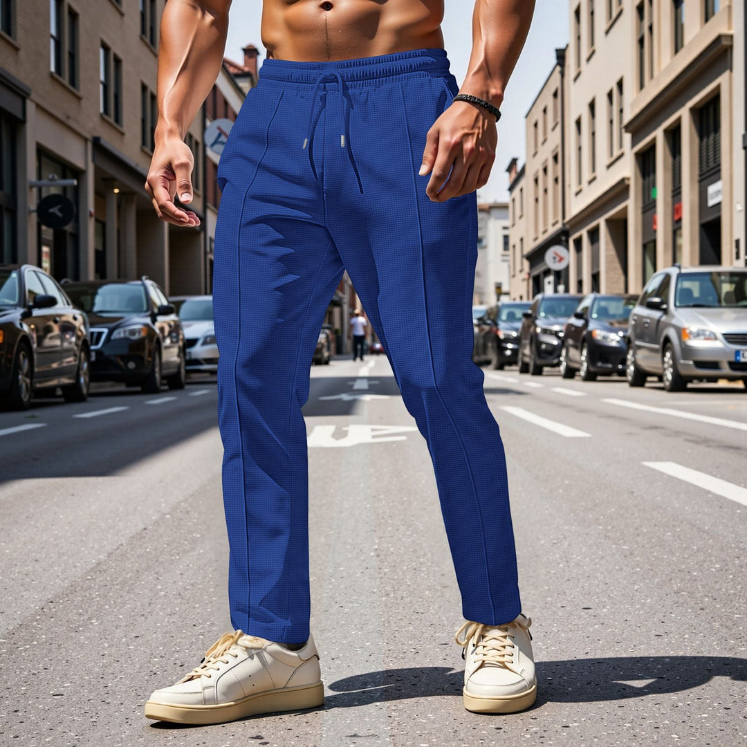 Men's elegant leisure pants with elastic waistband and side pockets Lune London