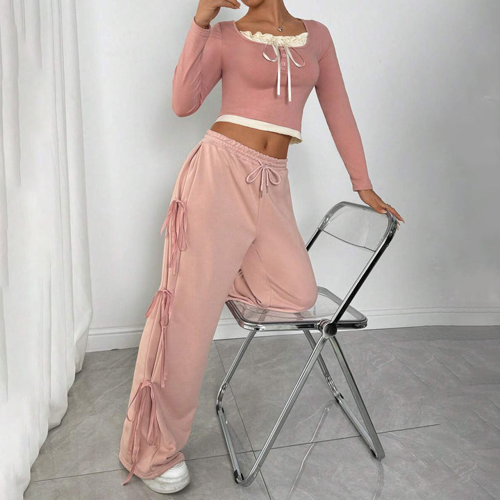 Casual loungewear set for women with trendy ruffle details Lune London