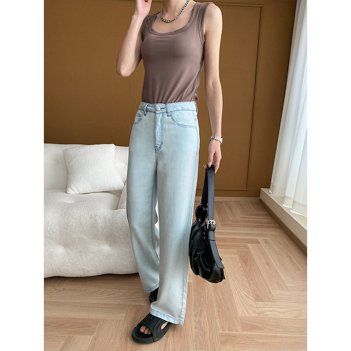 Women's wide jeans with high waist and casual cut Chic & Stil