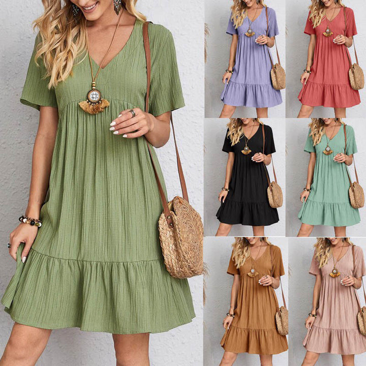 Ladies V neck midi dress Lune London