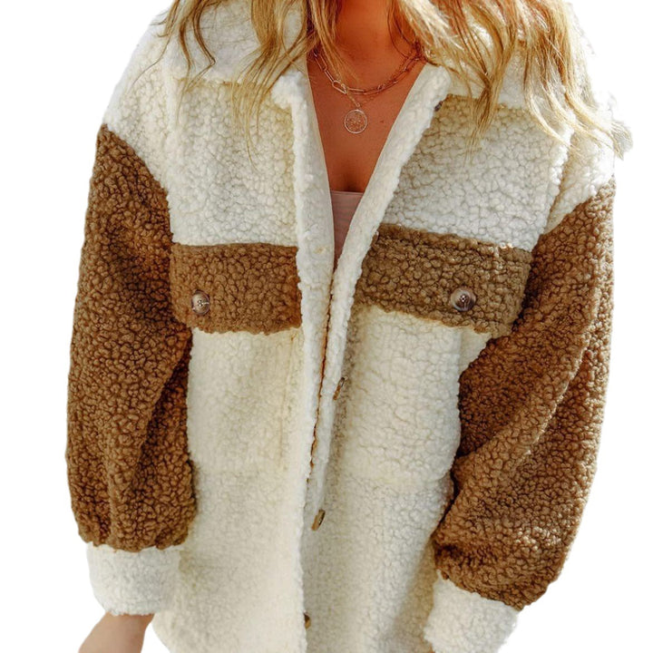Ladies Comfortable Fleece Jacket with Snap Buttons Lune London