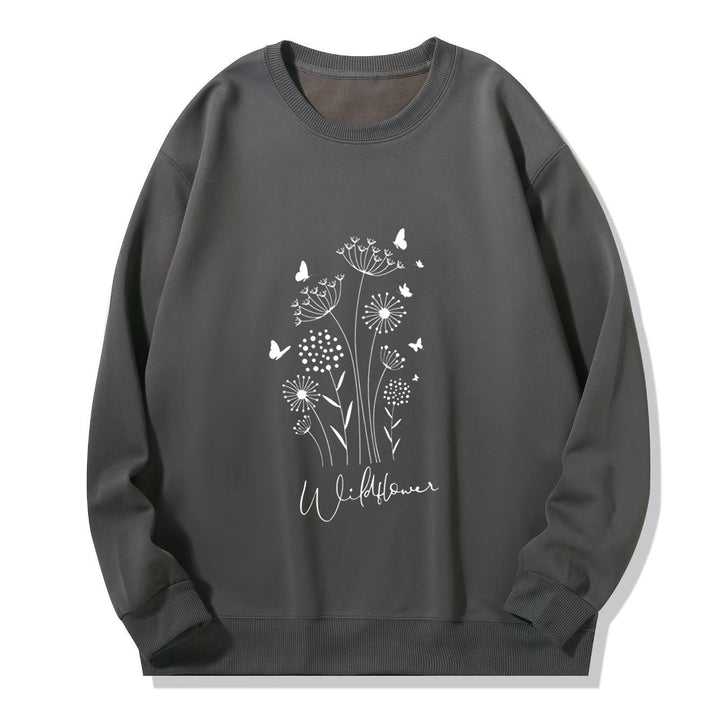 Sweat à capuche pour femmes avec imprimé fleurs sauvages et doublure intérieure confortable Chic & Stil