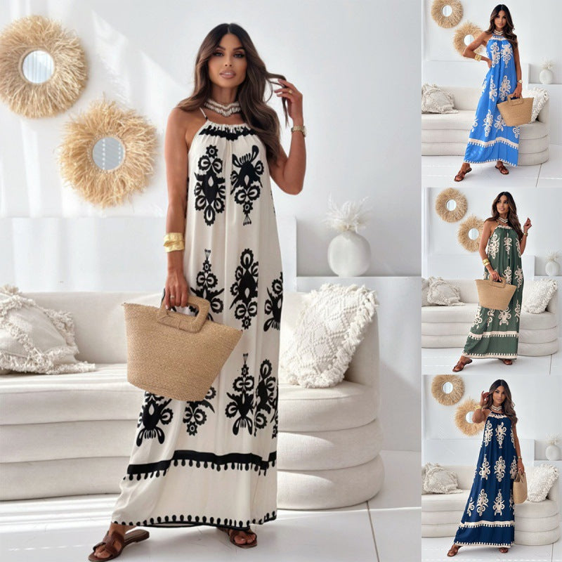 Boho halter neck maxi dress for women Chic and Style