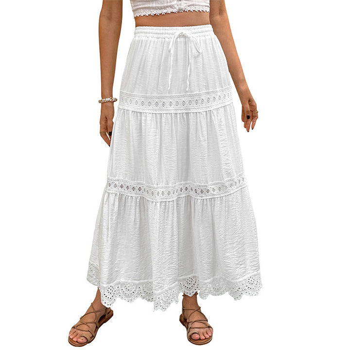 Women maxi skirts with ruffles and lace Lune London